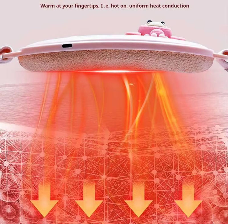 USB Rechargeable Cordless Heating Pad Electric Waist Belt Warmer 3 Heat Levels Portable Menstrual Cramp Relief Massage Device  ,Smart Warm Palace Belt , Pain Relief for Back & Stomach