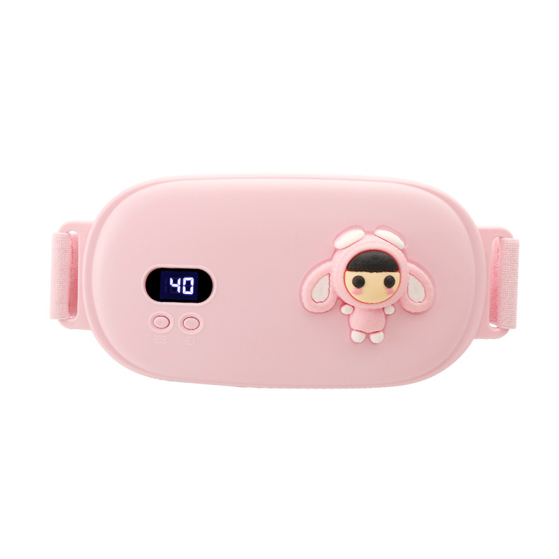 USB Rechargeable Cordless Heating Pad Electric Waist Belt Warmer 3 Heat Levels Portable Menstrual Cramp Relief Massage Device  ,Smart Warm Palace Belt , Pain Relief for Back & Stomach