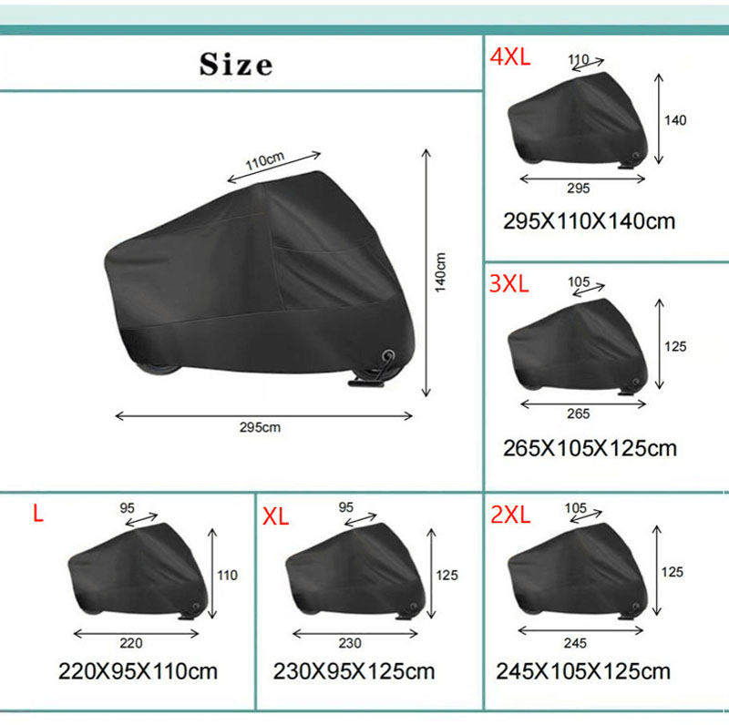 Waterproof Motorcycle Covers Motors Dust Rain Snow UV Protector Cover