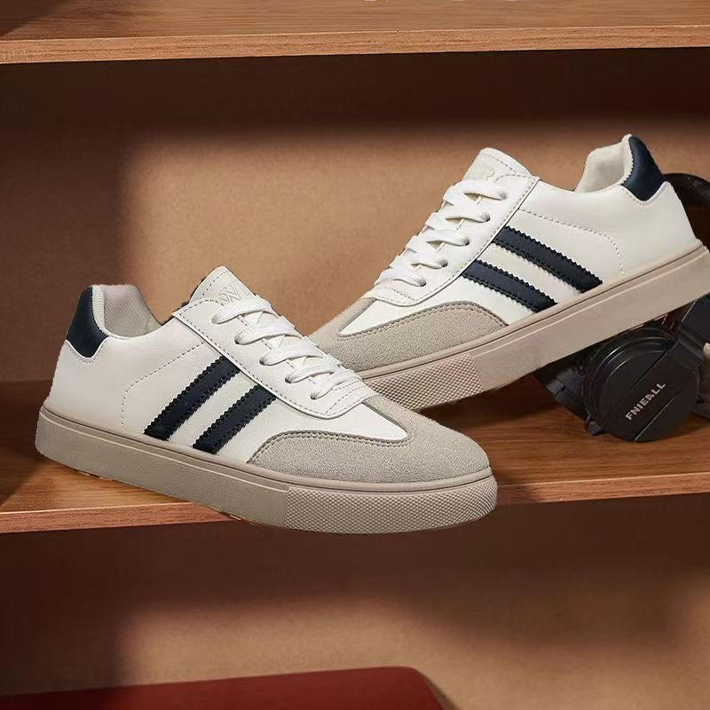 ASSKLO Fashion Men Shoes Sneakers German Trainer Casual Shoes Jogging Trainers Lace-Up Breathable Sport Shoes Running Sneakers Round Toe Flats Comfortable Walking Shoes Durable Leather Rubber Soles