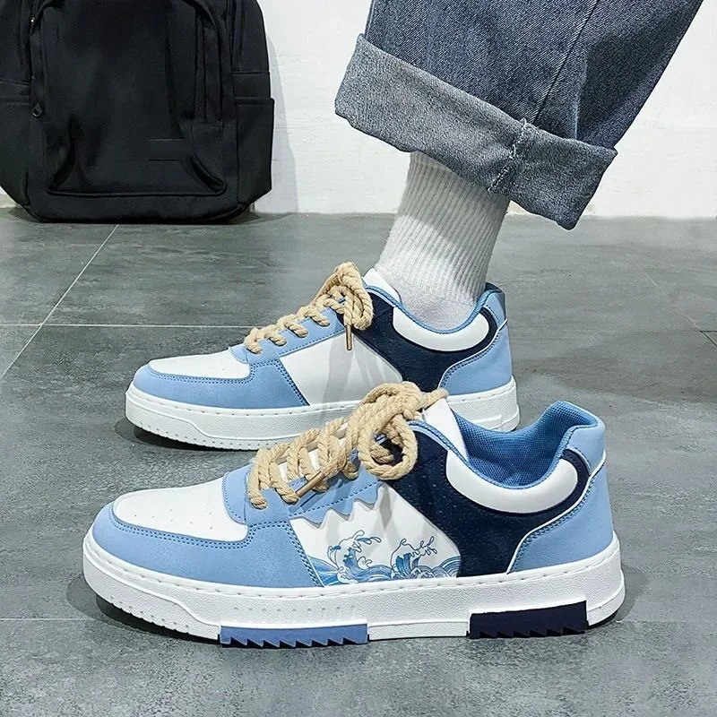 ASSKLO Fashion Sneakers Men's Shoes Breathable Little White Shoes Fashion Versatile Thick Sports Casual Board Shoes Flat shoes Trendy  Running Shoes Athletic 【Kindly Choose 1 size larger than usual】