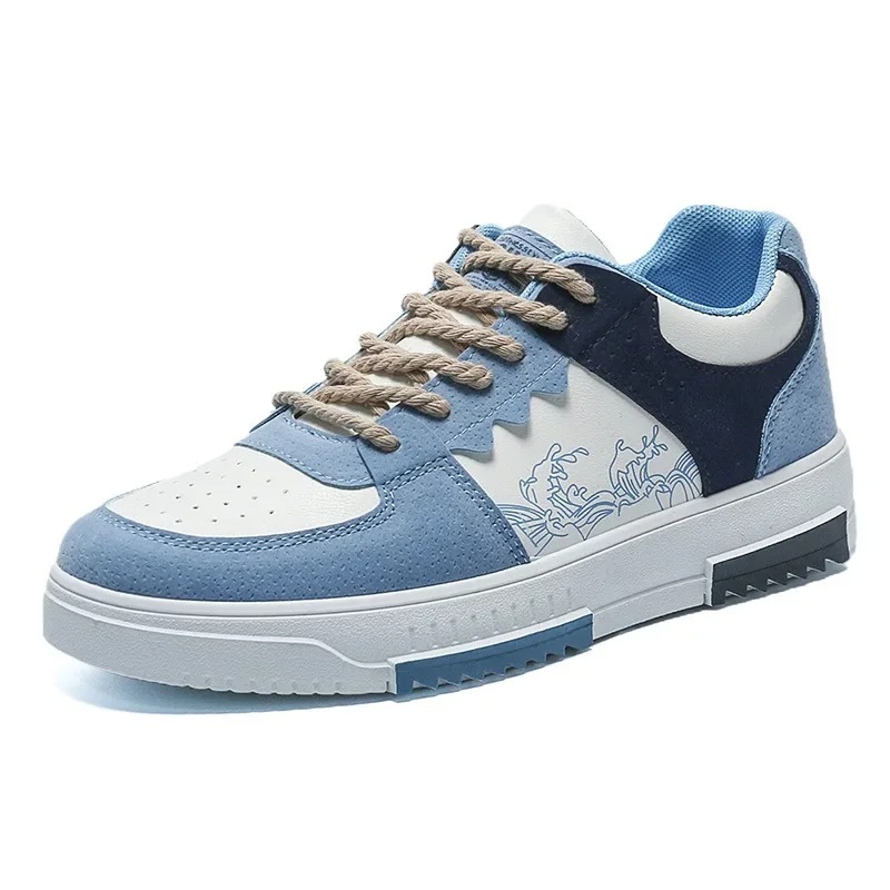 ASSKLO Fashion Sneakers Men's Shoes Breathable Little White Shoes Fashion Versatile Thick Sports Casual Board Shoes Flat shoes Trendy  Running Shoes Athletic 【Kindly Choose 1 size larger than usual】