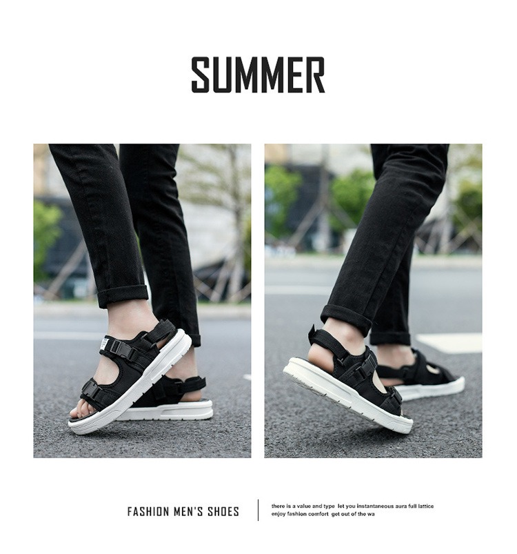 Men's Sandals Breathable Casual Beach Shoes Summer Outdoor Driving Anti-slip Wear-resistant Sporty Slip-ons