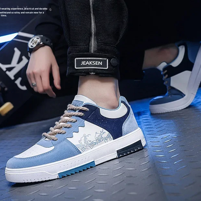 ASSKLO Fashion Sneakers Men's Shoes Breathable Little White Shoes Fashion Versatile Thick Sports Casual Board Shoes Flat shoes Trendy  Running Shoes Athletic 【Kindly Choose 1 size larger than usual】