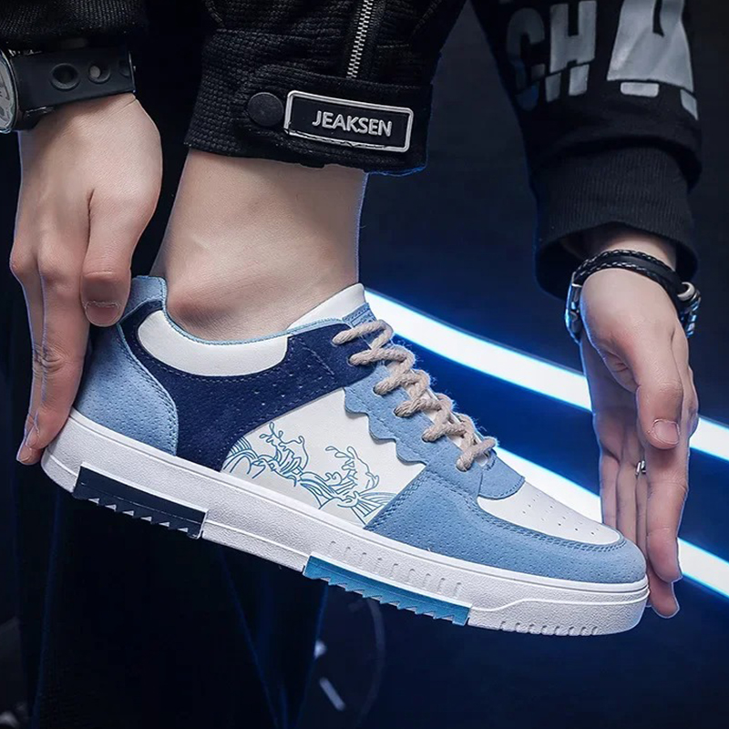 ASSKLO Fashion Sneakers Men's Shoes Breathable Little White Shoes Fashion Versatile Thick Sports Casual Board Shoes Flat shoes Trendy  Running Shoes Athletic 【Kindly Choose 1 size larger than usual】
