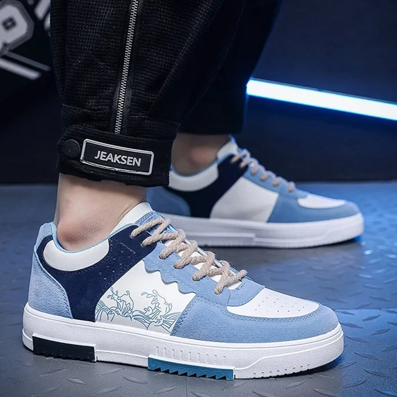 ASSKLO Fashion Sneakers Men's Shoes Breathable Little White Shoes Fashion Versatile Thick Sports Casual Board Shoes Flat shoes Trendy  Running Shoes Athletic 【Kindly Choose 1 size larger than usual】