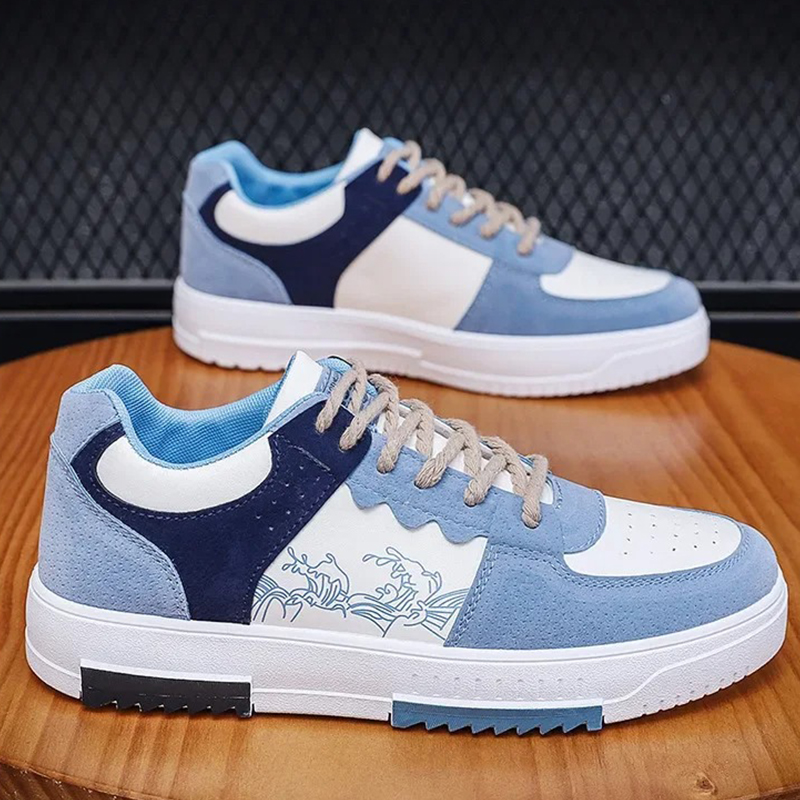 ASSKLO Fashion Sneakers Men's Shoes Breathable Little White Shoes Fashion Versatile Thick Sports Casual Board Shoes Flat shoes Trendy  Running Shoes Athletic 【Kindly Choose 1 size larger than usual】