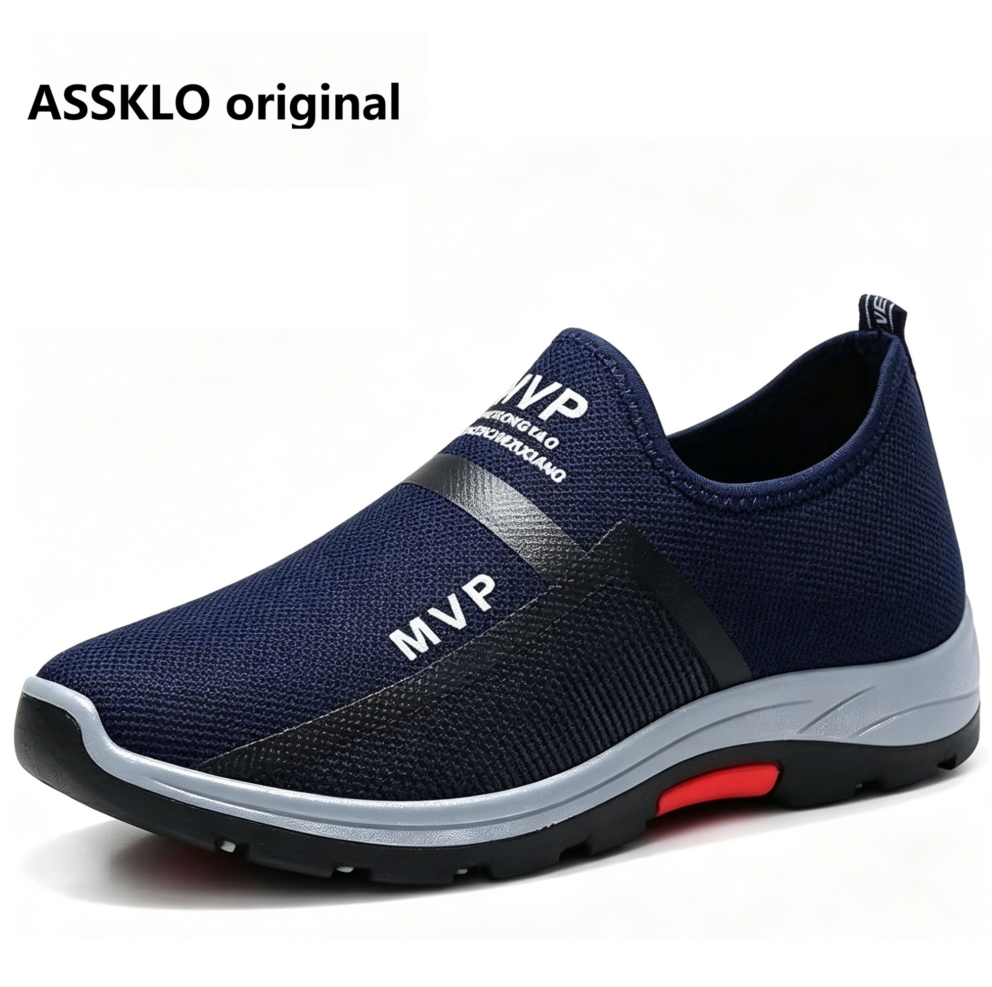 ASSKLO Men Shoes Loafers Anti Foot Odor Shoes Breathable Sneakers Driving Shoes Rubber Sole Light Mesh Walking Shoes Man Slip on Casual Shoe Shoe Flats Male Sports Shoes Canvas Shoes Cloth Shoes blue