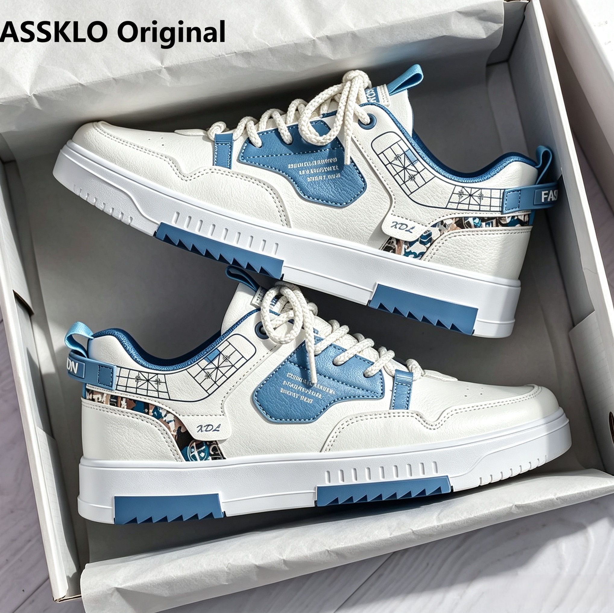 ASSKLO New Arrivals Fashion Men's Shoes Breathable Sneakers Little White Shoes Versatile Thick Sole Sports Shoes Casual Shoes Board Shoes Flat shoes Trendy Shoes Running Shoes Athletic Outdoor