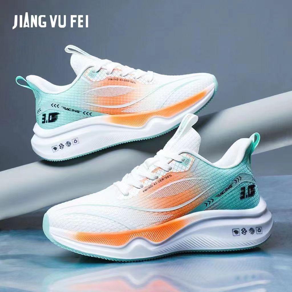 New ASSKLO ultra light Men's shoes sneakers running shoes men athletic shoes sports shoes rubber soled durable shoes mesh breathable shock-absorbing soft sole student lightweight running men's shoes