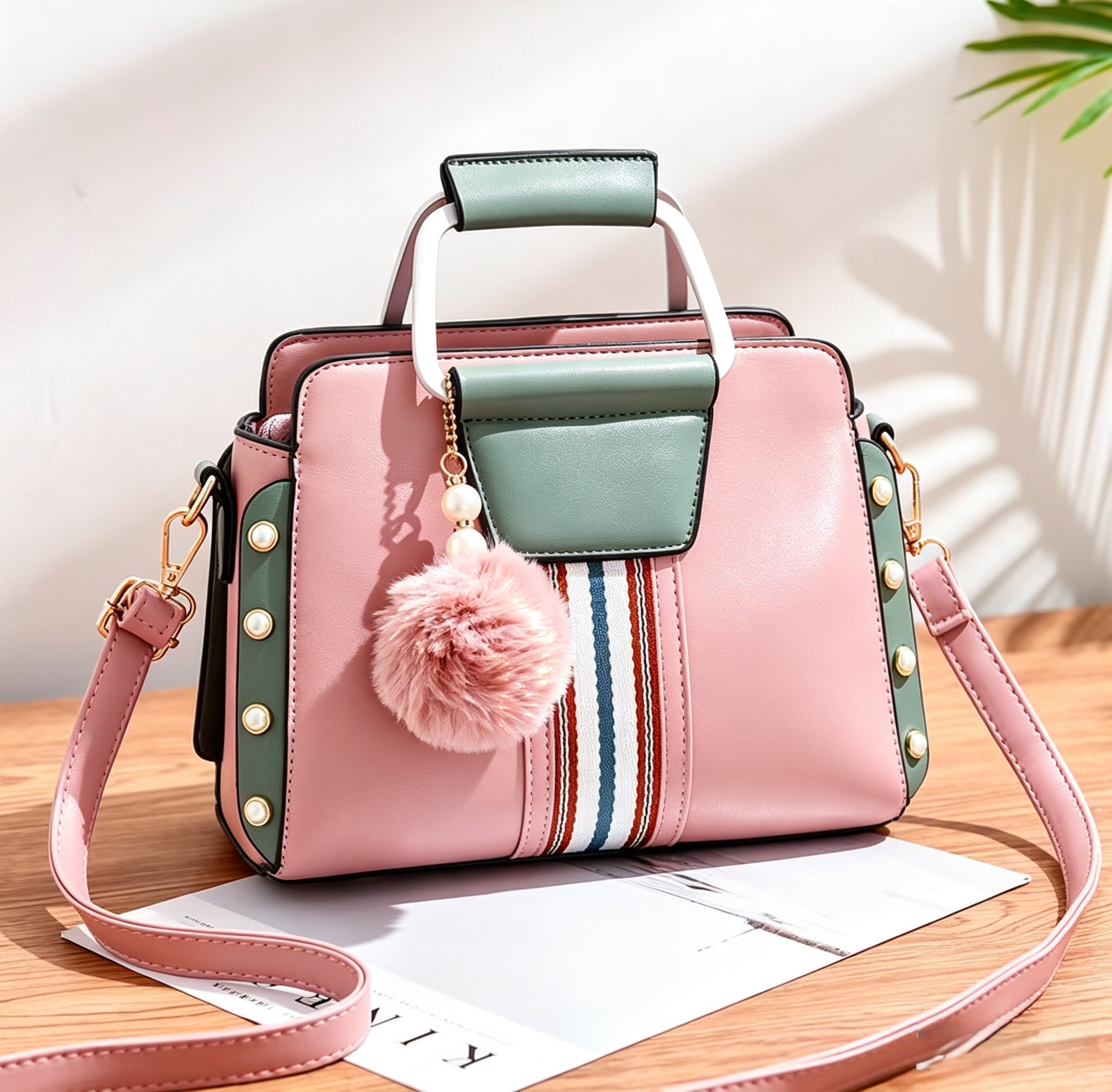 New Arrivals handbag Women  New Fashion European and American Bags Contrast Large Capacity Women's Bags Shoulder Bag Tide Valentine's Day Gifts
