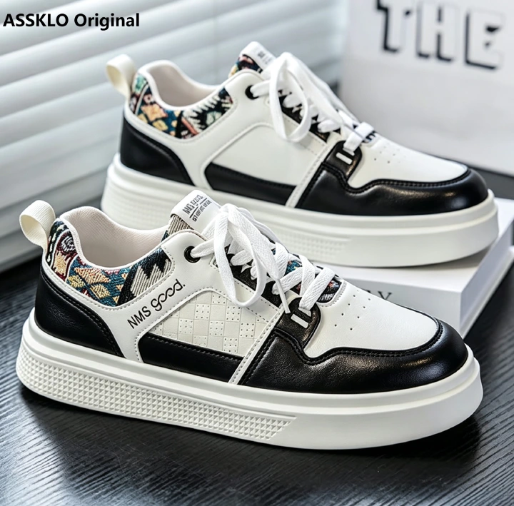 ASSKLO New original Sneakers Men's shoes Sneakers Men's Sports Shoes Comfortable breathable Leisure Board Shoes Flat shoes Versatile Thick Sole Casual Shoes Trendy Shoes Running Shoes Athletic Outdoor