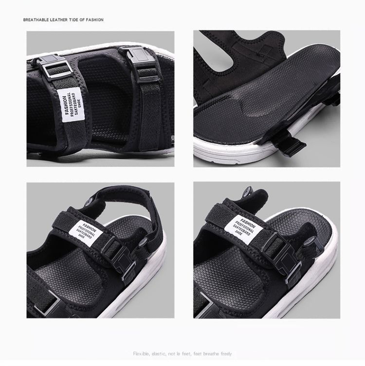 Men's Sandals Breathable Casual Beach Shoes Summer Outdoor Driving Anti-slip Wear-resistant Sporty Slip-ons