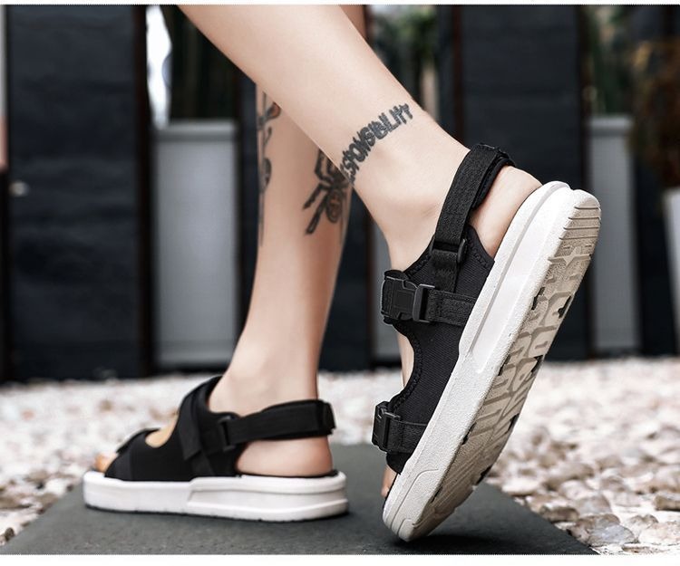 Men's Sandals Breathable Casual Beach Shoes Summer Outdoor Driving Anti-slip Wear-resistant Sporty Slip-ons