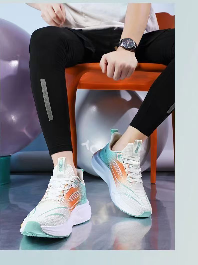 New ASSKLO ultra light Men's shoes sneakers running shoes men athletic shoes sports shoes rubber soled durable shoes mesh breathable shock-absorbing soft sole student lightweight running men's shoes