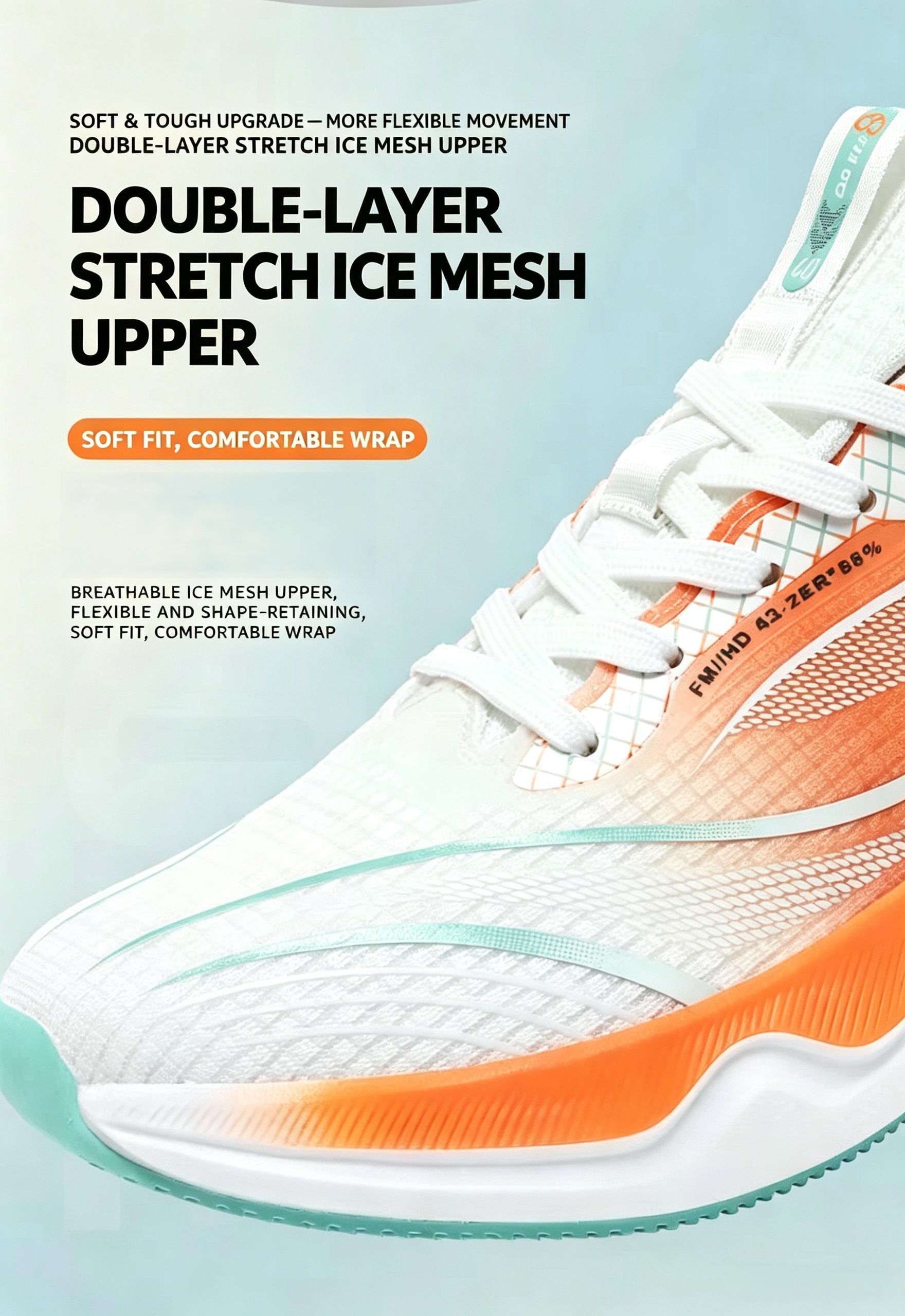 New ASSKLO ultra light Men's shoes sneakers running shoes men athletic shoes sports shoes rubber soled durable shoes mesh breathable shock-absorbing soft sole student lightweight running men's shoes