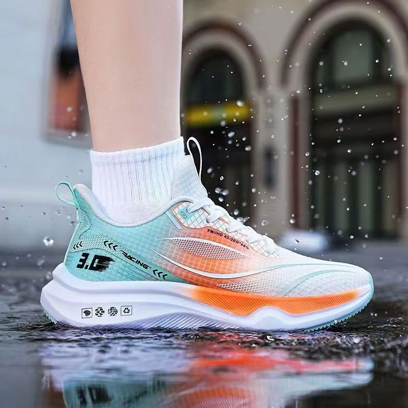 New ASSKLO ultra light Men's shoes sneakers running shoes men athletic shoes sports shoes rubber soled durable shoes mesh breathable shock-absorbing soft sole student lightweight running men's shoes