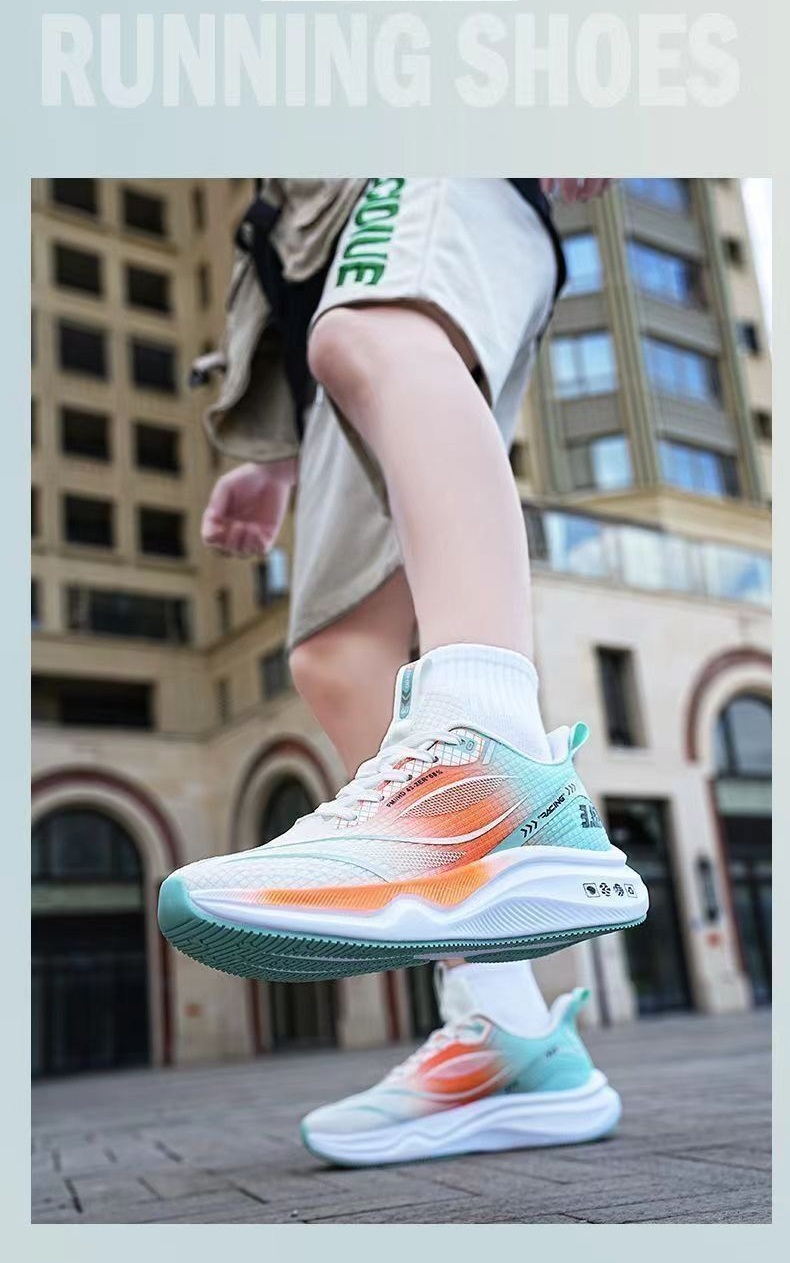New ASSKLO ultra light Men's shoes sneakers running shoes men athletic shoes sports shoes rubber soled durable shoes mesh breathable shock-absorbing soft sole student lightweight running men's shoes