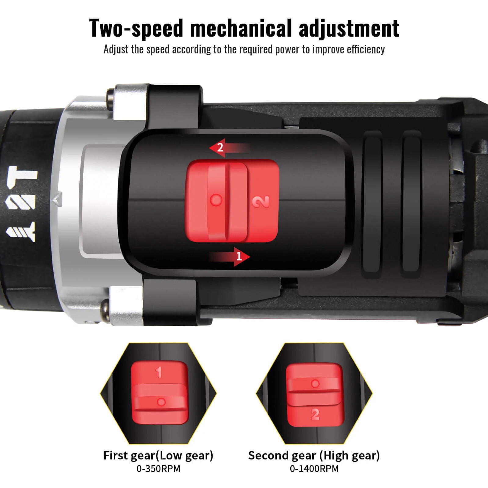 New arrival 21V electric drill with three functions can drill through walls. Industrial-grade commercial electric drill with a torque of up to 45-60 NM, suitable for electricians, carpenters