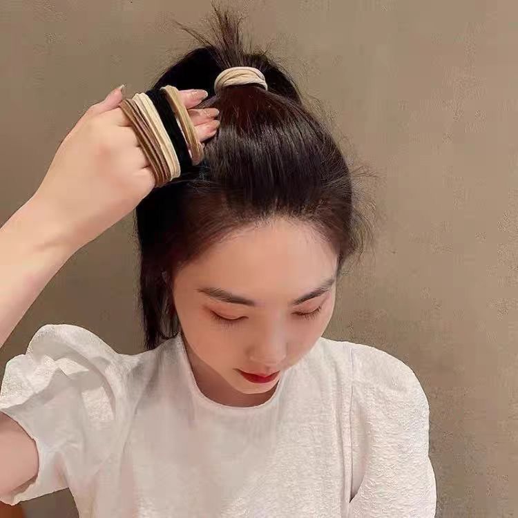 Ultra high stretch burst style diamond head rope tie hair head rope adult durable high ponytail thick sports head rubber band