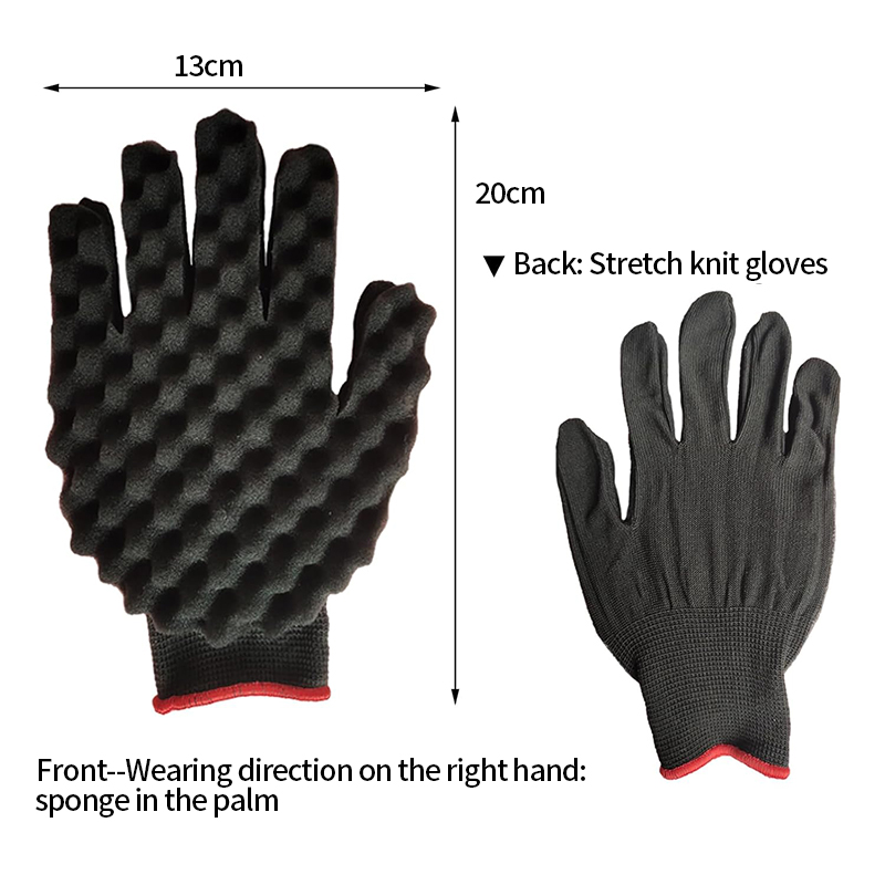3PCS Hair Curl Magic Dread, Hair Brush for Black Men Curls ( Sponge Brush +Brush＋Glove (Single-sided))  Sponge Brush for Hair, Gentle Scalp Massage for Thick Curly Hair Care and Daily Grooming