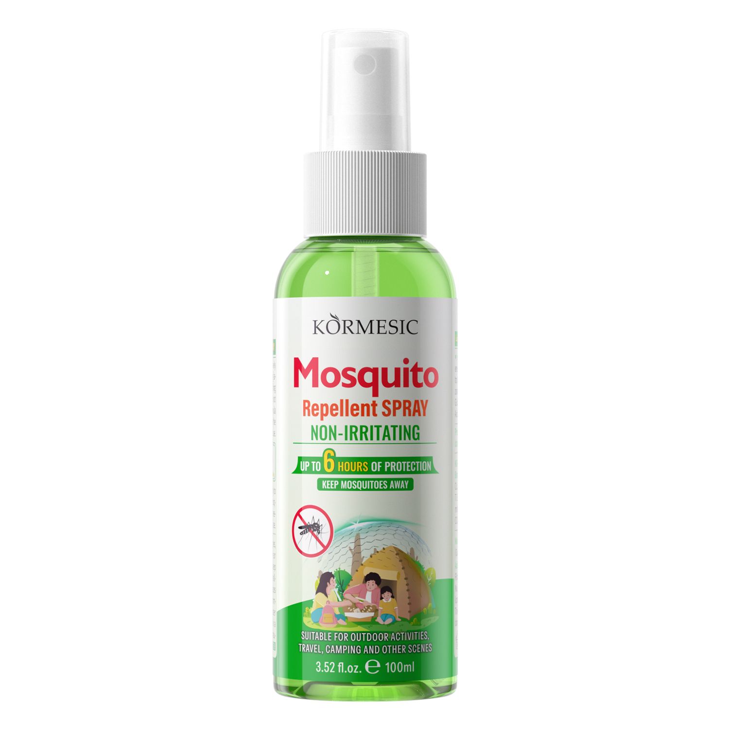 KORMESIC Mosquito Repellent Spray with Gentle Fragrance Lightweight and moisturizing 6 hours of protection enjoy Gentle and non-irritating Botanical formulo