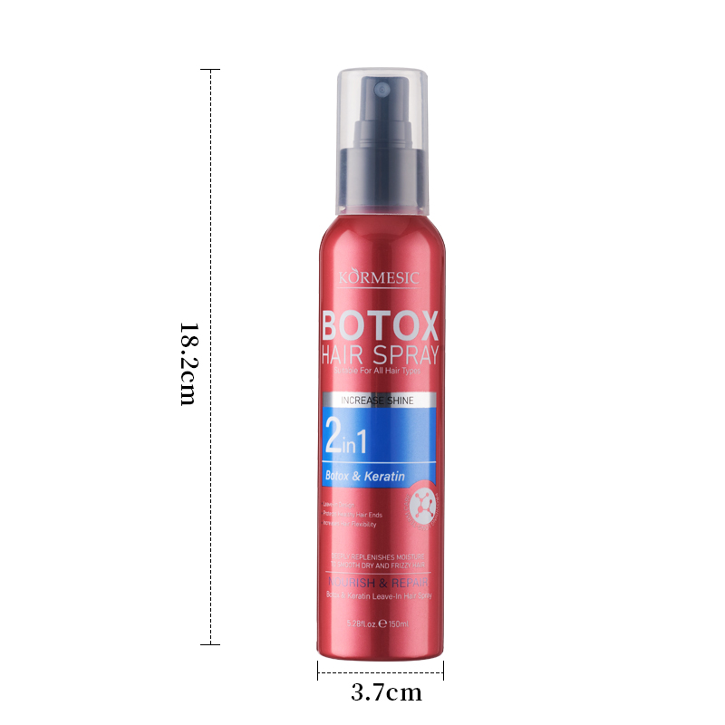 3pcs ORMESIC Botox & Keratin Trio Leave-in conditioner spray oil mask. One spray for shine – intense hydration anti-frizz repair dryness rebuild protein, prevent splits