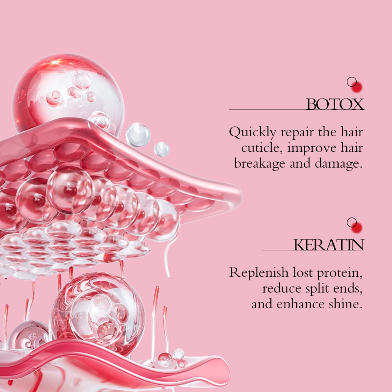 3pcs ORMESIC Botox & Keratin Trio Leave-in conditioner spray oil mask. One spray for shine – intense hydration anti-frizz repair dryness rebuild protein, prevent splits