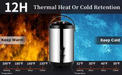 Signature 9.5L premium stainless steel tea urn insulated water jug / water dispenser / tea urn / thermal flask / food flask / portable tea urn for keeping beverages hot or cold for long