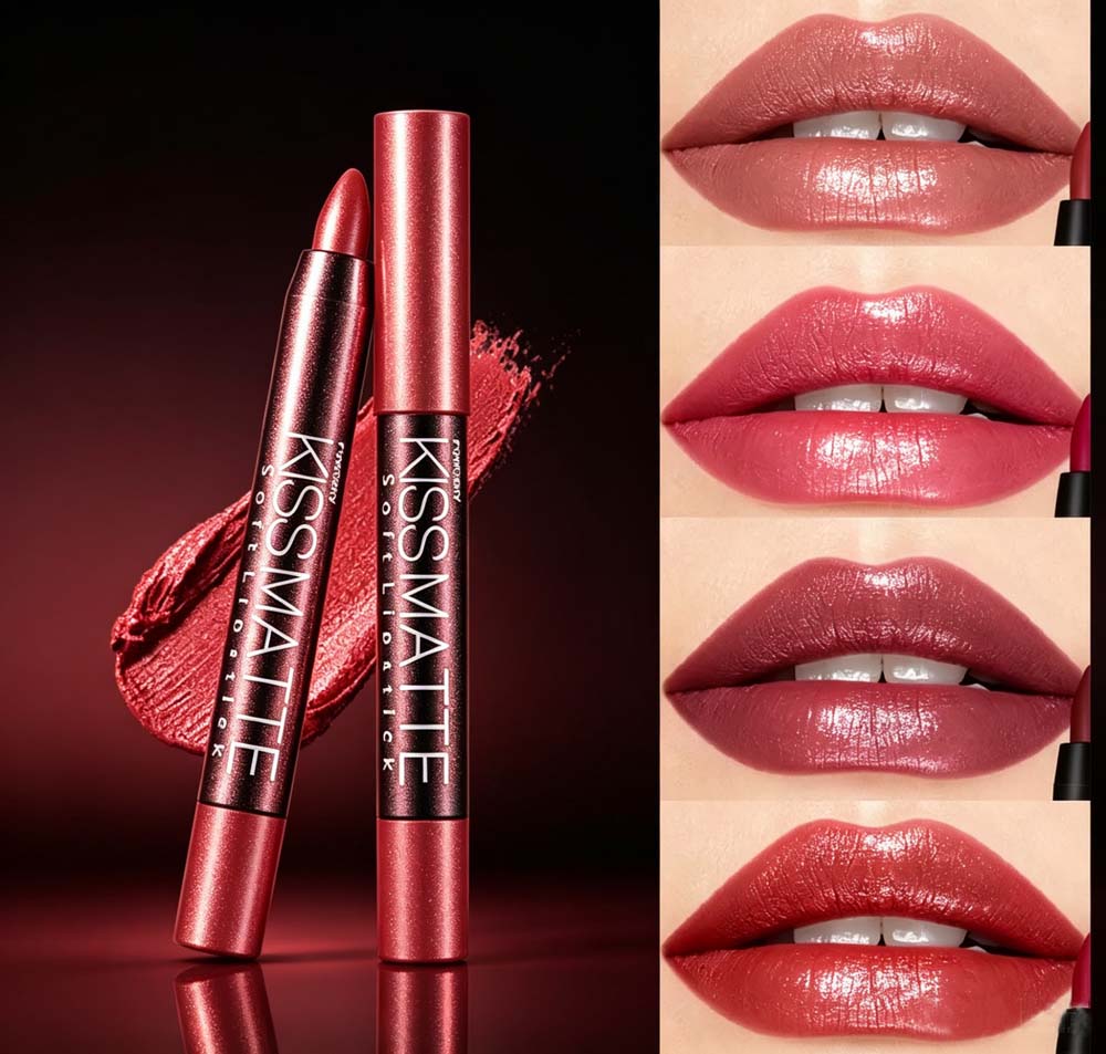 Upgraded Luxury 19 Colors Lipstick Sexy Matte Lip Stick Lipliner Lip Liner Pencil Lasting Nude Rotatable Lipsliner Pen Set Beauty Makeup Tool Cosmetic