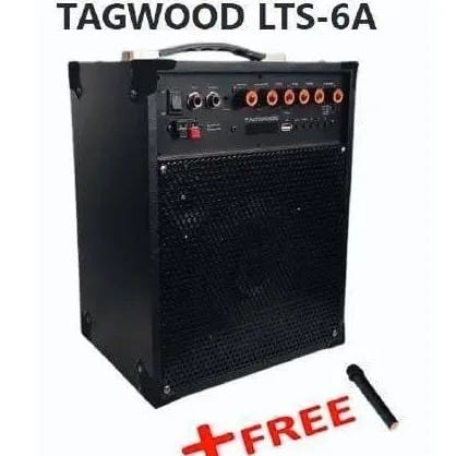 TAGWOOD LTS-6A Bluetooth Trolley Speaker Portable and Rechargeable Trolley Speaker Woofer Multimedia Speaker System Outdoor Subwoofer Speaker with Radio and Free Wireless Microphone
