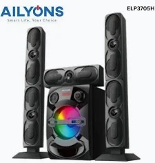 Ailyons ELP-3705H 3.1CH Home theater subwoofer speaker system with Dynamic RGB Lighting Bluetooth FM radio and remote control Multimedia Speaker System Woofer