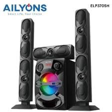 Ailyons ELP-3705H 3.1CH Home theater subwoofer speaker system with Dynamic RGB Lighting Bluetooth FM radio and remote control Multimedia Speaker System Woofer