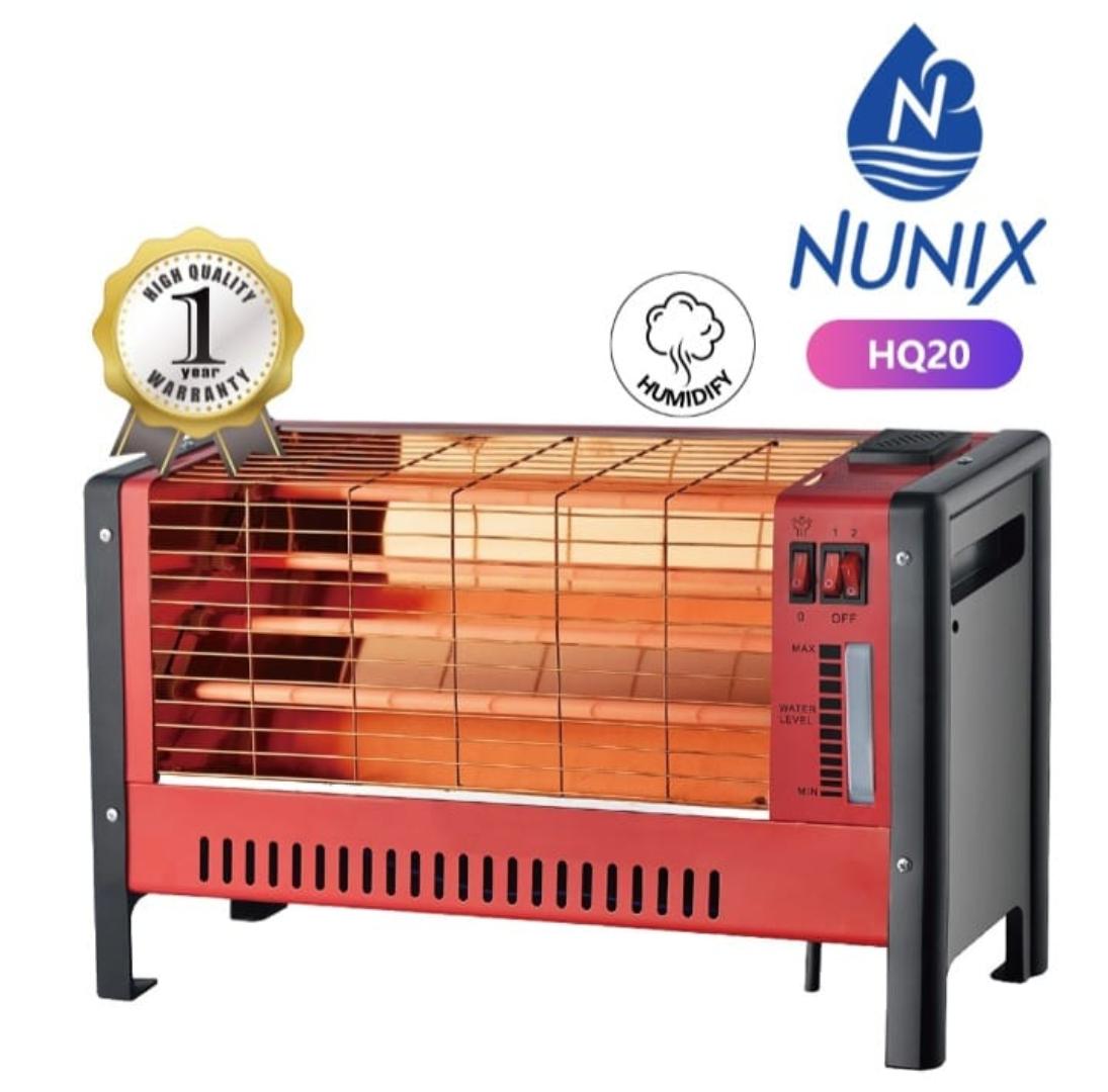 Nunix 3 sided quartz room heater with humidifier HQ20 – Efficient Heating with Added Air Comfort for Modern Living