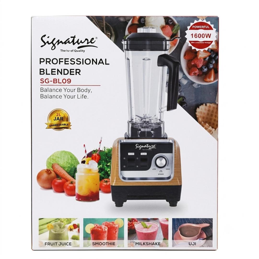 Signature commercial blender SG-BL09 with 2L unbreakable jar and 1600W powerful motor suitable for uji power