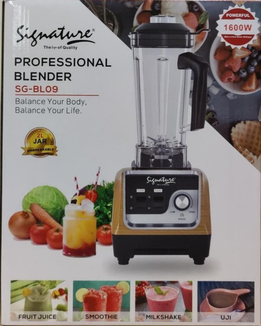 Signature commercial blender SG-BL09 with 2L unbreakable jar and 1600W powerful motor suitable for uji power