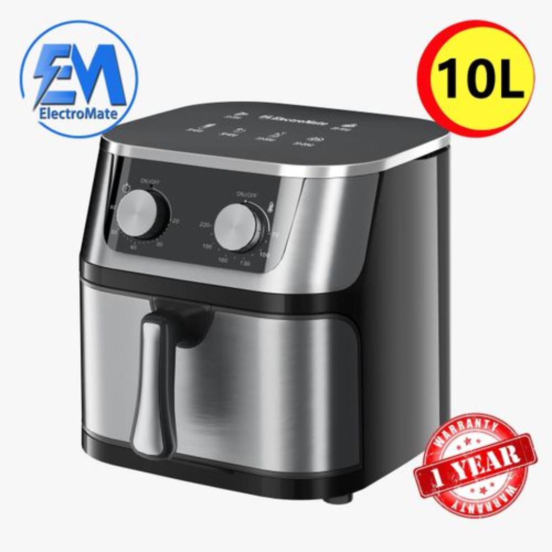Em Electromate Electric Air Fryer AF-03 Healthier Oil Free Fryer / Fries Maker - 10L - 1400W Large Firepower  (1YR WRTY)