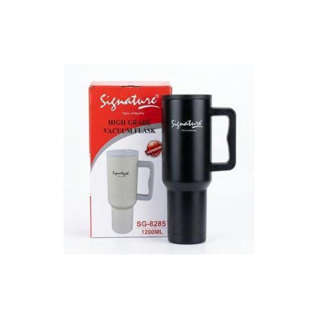 Signature SG-8285 1200ML Stainless Steel Travel Mug / Tumbler / Flask / cup with Re-usable Straw Extra Large, Leak-Proof & Vacuum Insulated