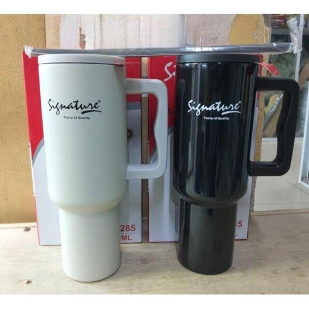 Signature SG-8285 1200ML Stainless Steel Travel Mug / Tumbler / Flask / cup with Re-usable Straw Extra Large, Leak-Proof & Vacuum Insulated