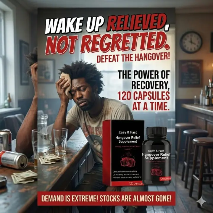 SOBER-UP HANGOVER RELIEF SUPPLEMENT (120 CAPSULES) – FAST RECOVERY, ENERGY, PERFORMANCE & FOCUS SUPPORT