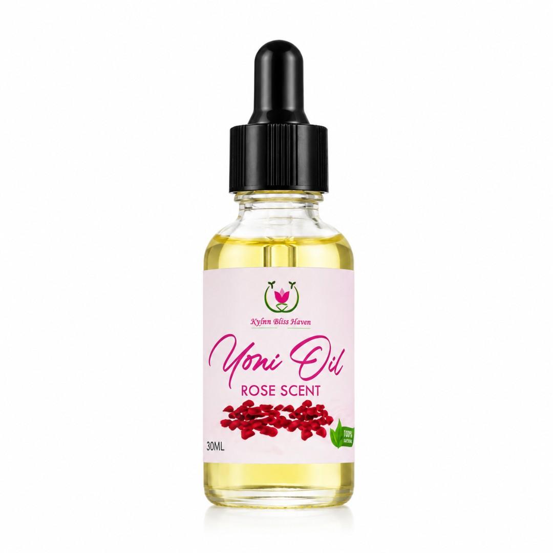 100% ORGANIC YONI OIL ROSE/LAVENDER SCENT – INTIMATE FEMININE CARE, PH BALANCING, ANTI-ODOR & DRYNESS RELIEF OIL (30ML)