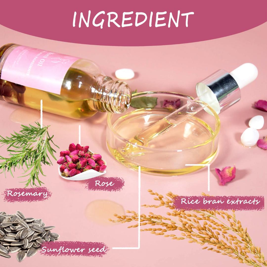 100% ORGANIC YONI OIL ROSE/LAVENDER SCENT – INTIMATE FEMININE CARE, PH BALANCING, ANTI-ODOR & DRYNESS RELIEF (30ML)