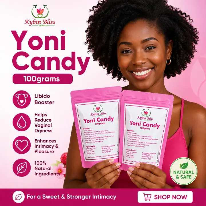 Yoni/Punani candys for vaginal dripping & libido boost for women, helps increase sexual pleasure between partners by making the yoni feel warmer, wetter, and sweeter during intercourse buy in kenya