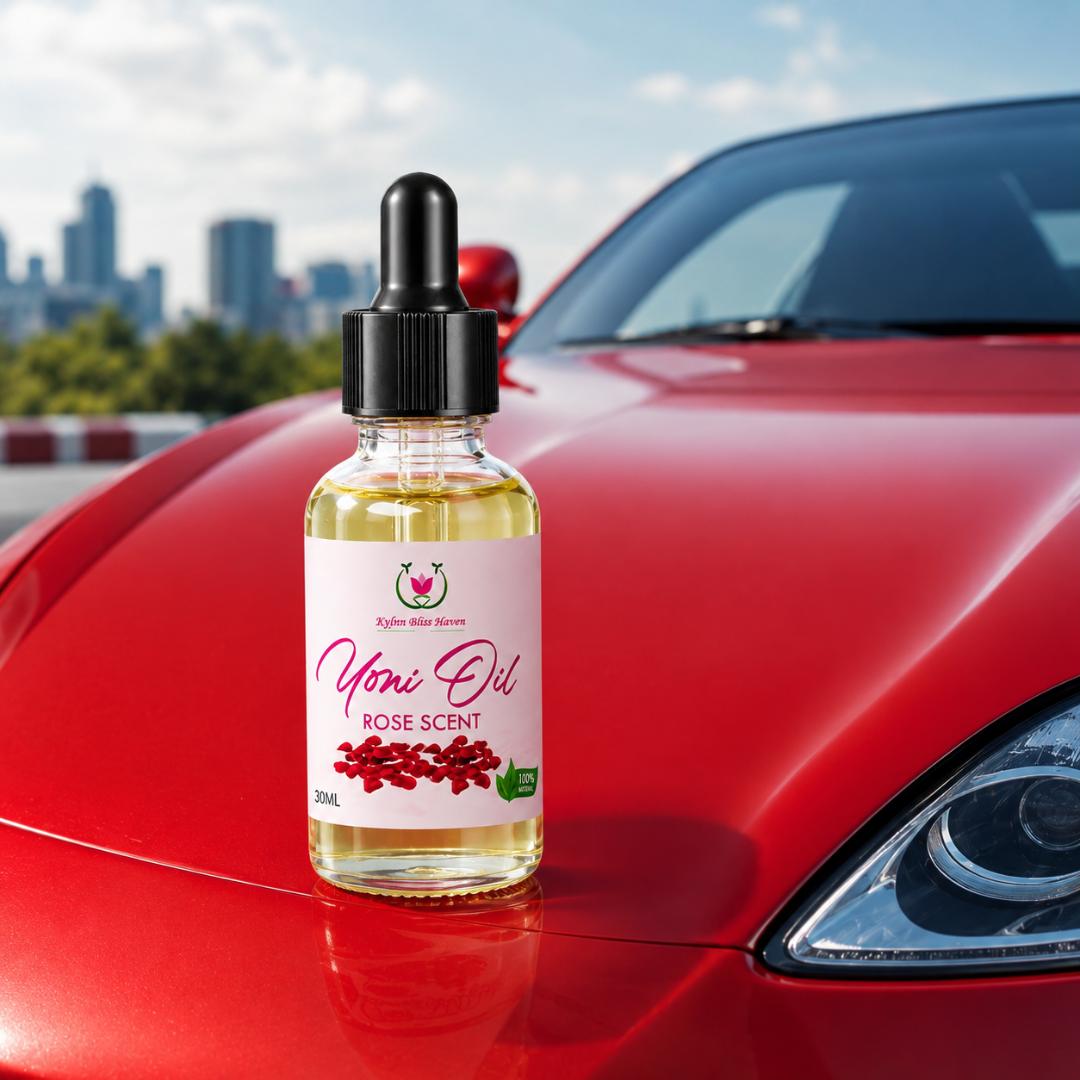 100% ORGANIC YONI OIL ROSE/LAVENDER SCENT – INTIMATE FEMININE CARE, PH BALANCING, ANTI-ODOR & DRYNESS RELIEF OIL (30ML)