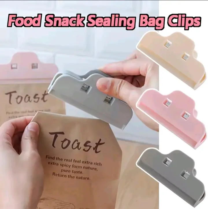 PLASTIC SEALER CLIPS – AIRTIGHT & DURABLE – KEEP FOOD FRESH LONGER–MOISTURE PROOF FOR SNACKS,BREAD,COFFE KITCHEN MUST HAVE.