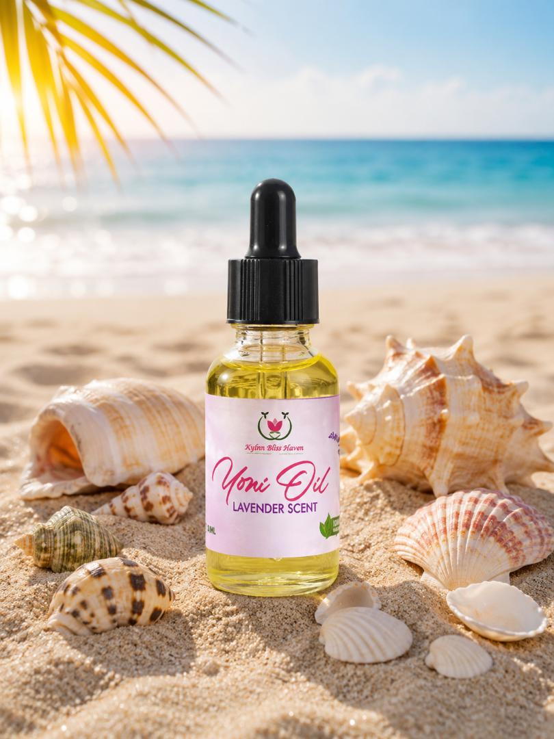 100% ORGANIC YONI OIL ROSE/LAVENDER SCENT – INTIMATE FEMININE CARE, PH BALANCING, ANTI-ODOR & DRYNESS RELIEF OIL (30ML)