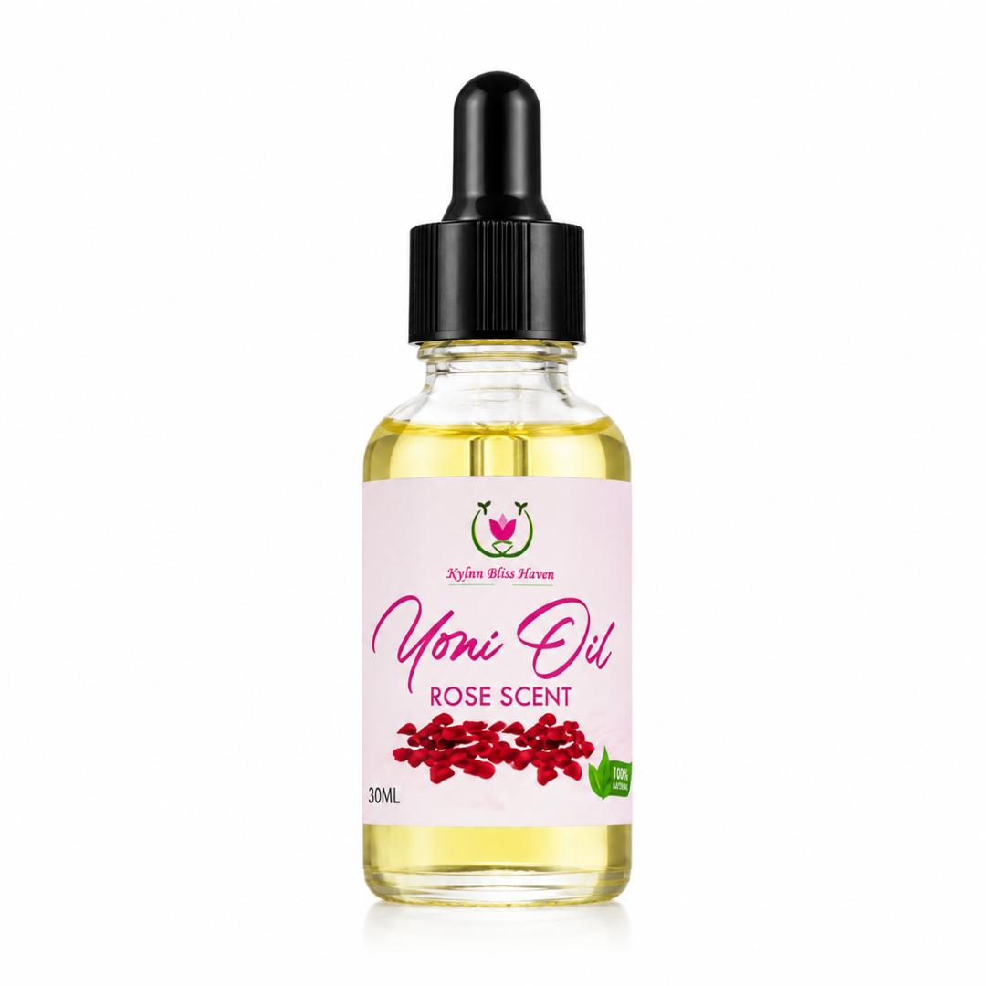 100% ORGANIC YONI OIL ROSE/LAVENDER SCENT – INTIMATE FEMININE CARE, PH BALANCING, ANTI-ODOR & DRYNESS RELIEF OIL (30ML)