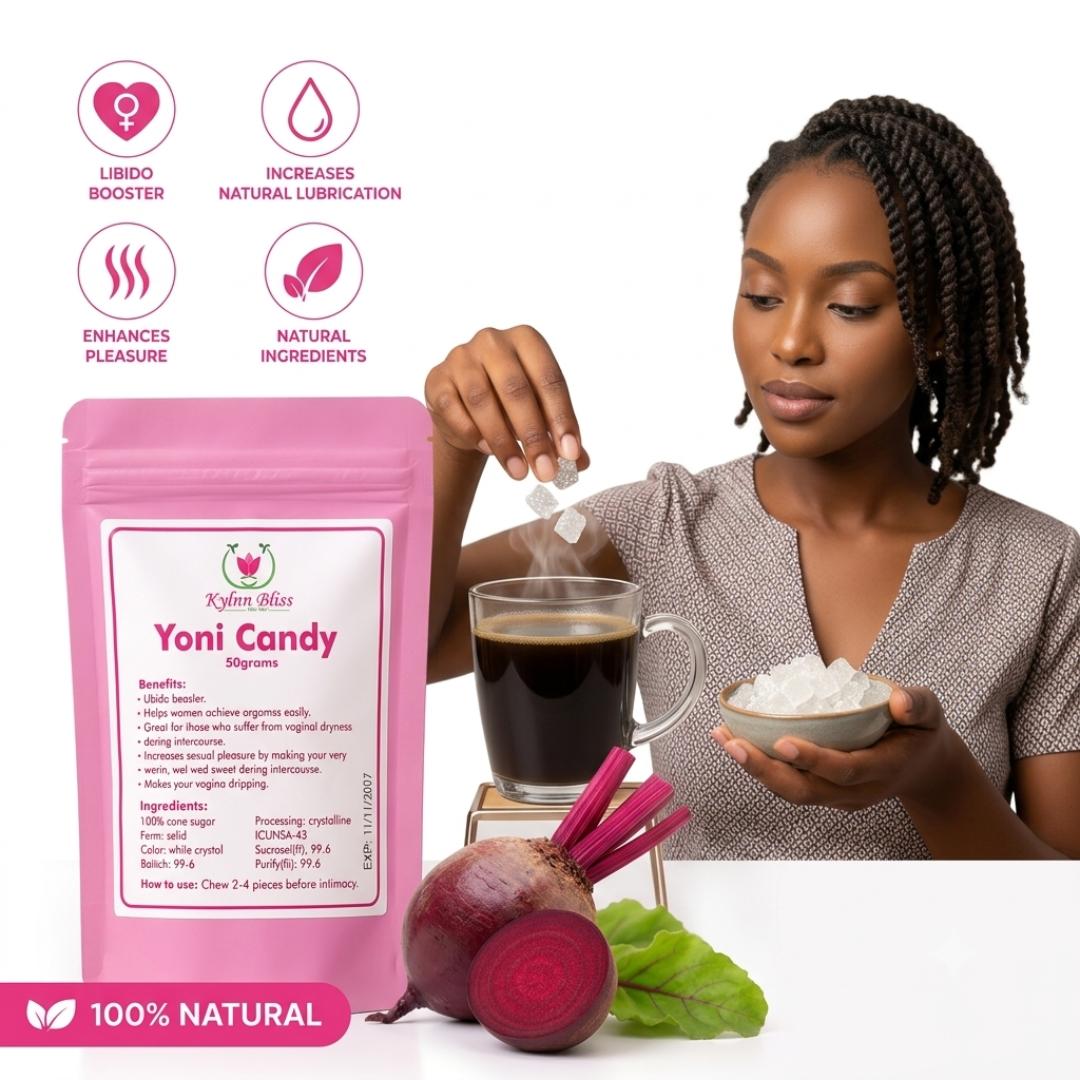YONI/PUNANI CANDY FOR VAGINAL DRIPPING AND LIBIDO BOOST FOR WOMEN – INCREASES WARMTH, WETNESS, AND SWEETNESS DURING INTERCOURSE – BUY IN KENYA