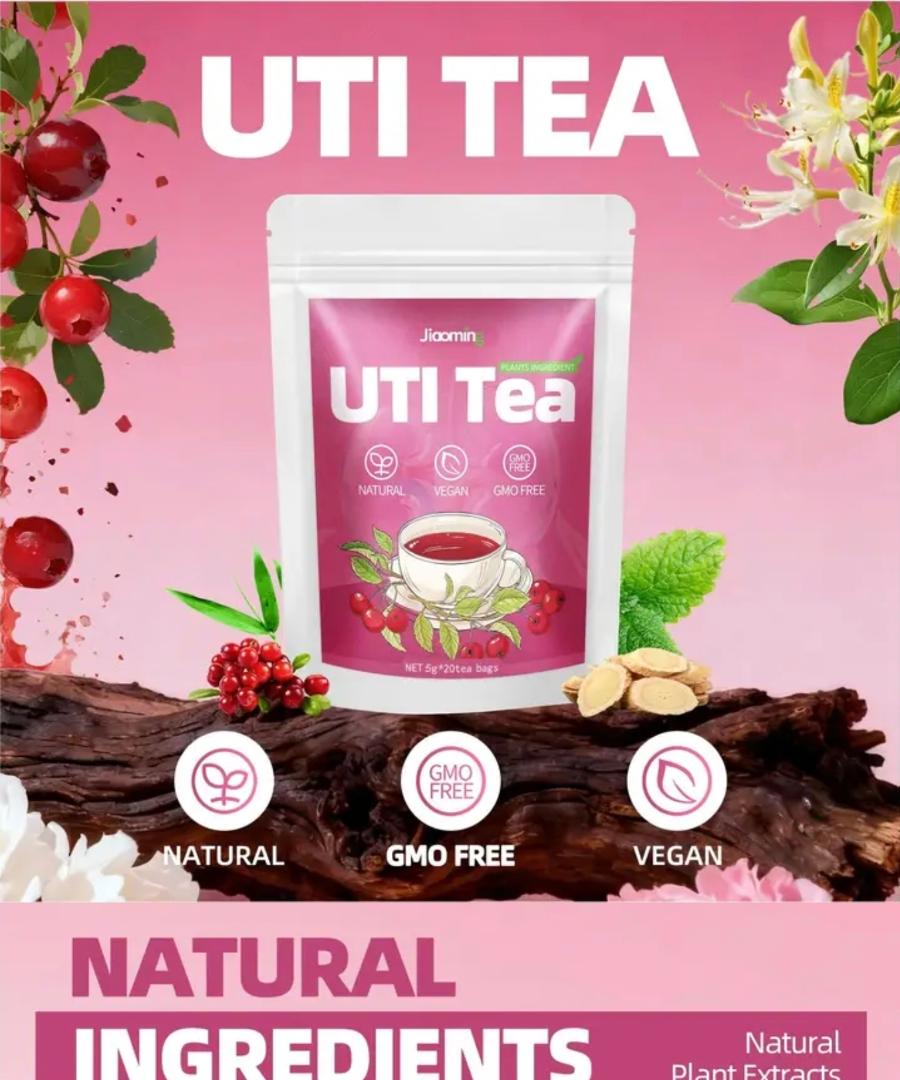NATURAL UTI TEA – CRANBERRY & HERBAL URINARY TRACT HEALTH & KIDNEY CLEANSE (20 TEA BAGS) FOR MEN & WOMEN