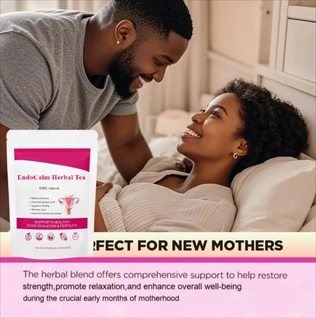 WOMEN'S ENDOCALM WOMB HERBAL TEA – PERIOD CRAMP RELIEF, PCOS, OVULATION & HORMONE BALANCE (28 TEA BAGS)